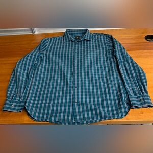 A/X Armani Exchange Shirt Mens Size M Button Up Green Checkered